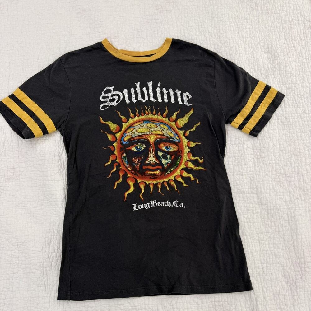 Sublime Shirt Mens Medium Big Graphic Long Beach California Band Tee